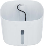 Vattenfontän Flower, plast, 2 l/18.5 × 13 × 18.5 cm, vit/grå