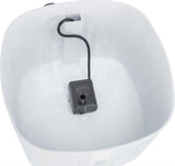 Vattenfontän Flower, plast, 2 l/18.5 × 13 × 18.5 cm, vit/grå