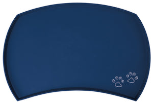 Matskålsunderlägg, silikon, 48 × 27 cm, blå