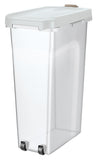 Fodertunna, 40 l/, 27 × 61 × 45 cm, transparant/vit