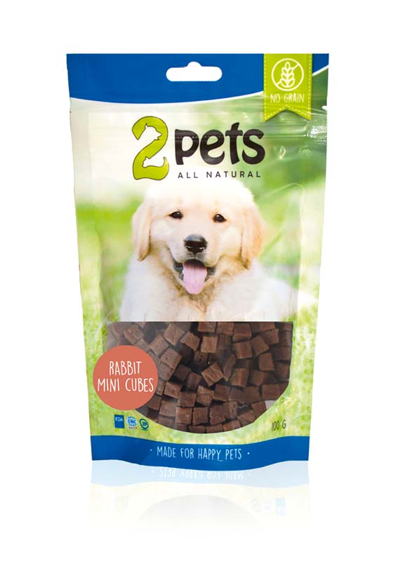 2pets Dogsnack Rabbit MiniCubes, 100 g