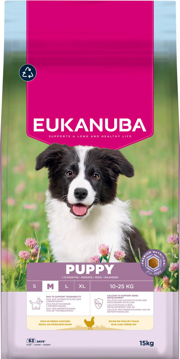 EUKANUBA Puppy Medium Breed Kyckling 15 kg