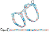 Kattsele med koppel, flower power, 35-59 cm/13 mm, 1,20 m