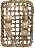 Gnagarmatta med leksaker, sjögräs, 18 × 30 cm