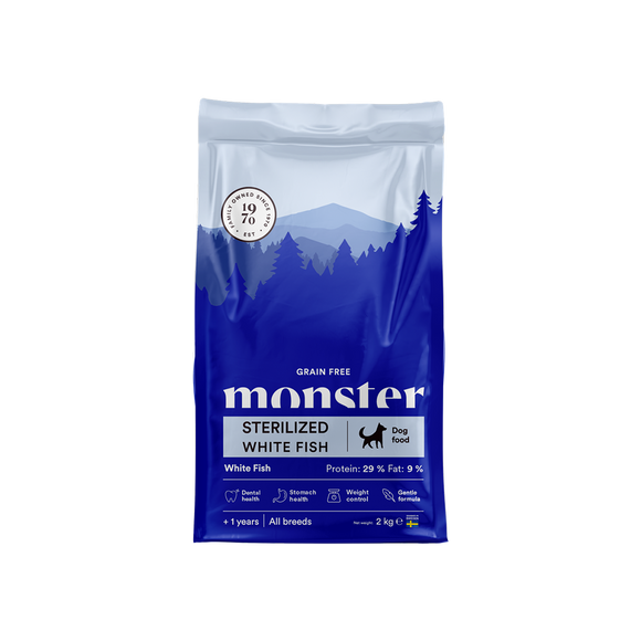 Monster Hund Grain Free Sterilized White Fish 12 kg