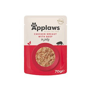 Applaws katt Påse Kyckling + Nöt Gelé 70g