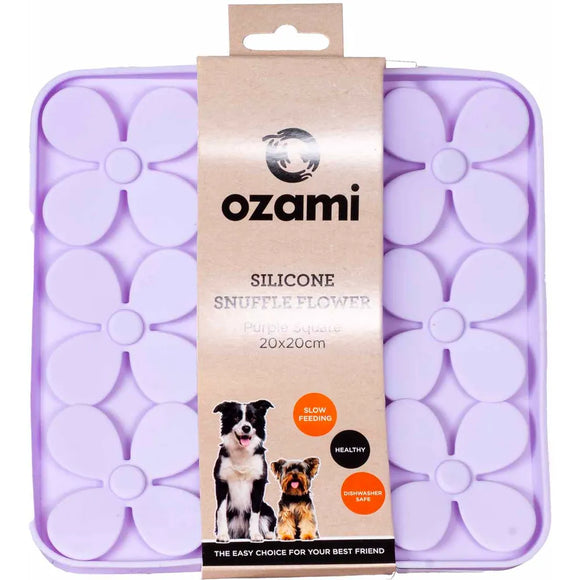 Silicone Snuffle Flower Purple Square 20x20cm