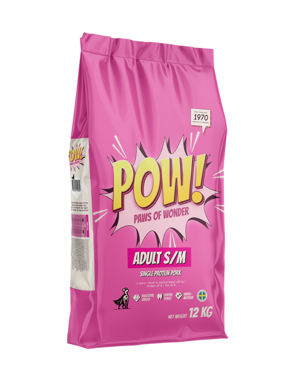 POW! Hund Adult S/M Pork 12 kg
