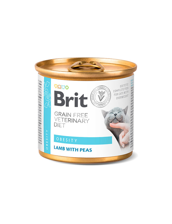 Brit GF Vet Diet Cat Cans Obesity 200 g