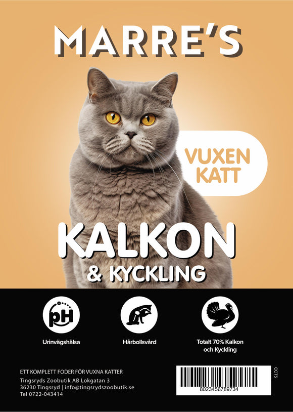 Marre´s Connoisseur Katt Kalkon & Kyckling 1,5kg