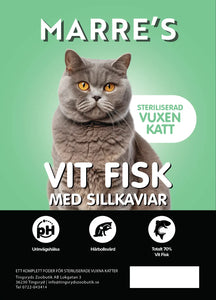 Marre´s Connoisseur Katt Steriliserad Vit Fisk 5kg