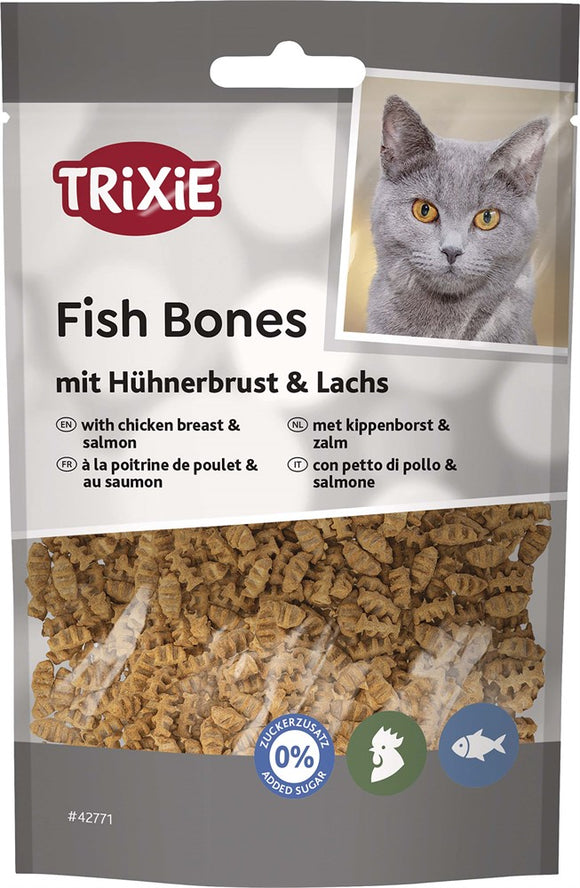 Fish Bones med kycklingbröst och lax, 50 g