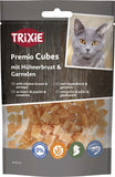 Premio Cubes med kycklingbröst & räkor, 50 g