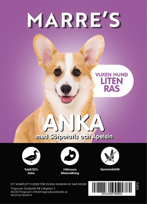 Marre´s Vuxen Liten Ras med Anka 2kg