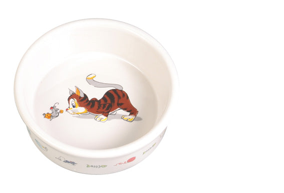 Keramikskål katt med motiv 0,2 L