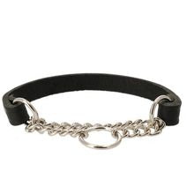 Läderhalsband halvstryp 18mmx60cm