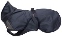 Aston täcke, softshell, mörkblå/grå