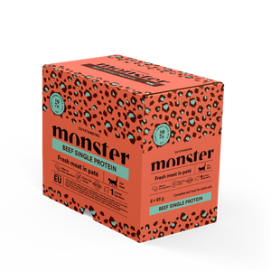 Monster Katt Pouches Adult Beef 85 g (8-pack)