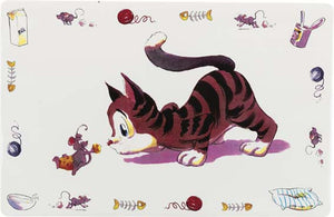 Matskålsunderlägg Katt o Mus 44x28 cm
