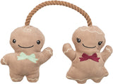 Xmas gingerbread couple on rope, plush/rope, 22 cm