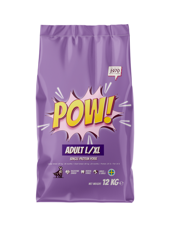 POW! Hund Adult L/XL Pork 12 kg