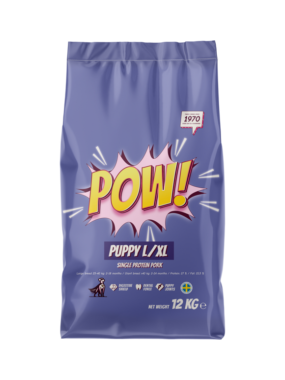POW! Hund Puppy L/XL Pork 12 kg