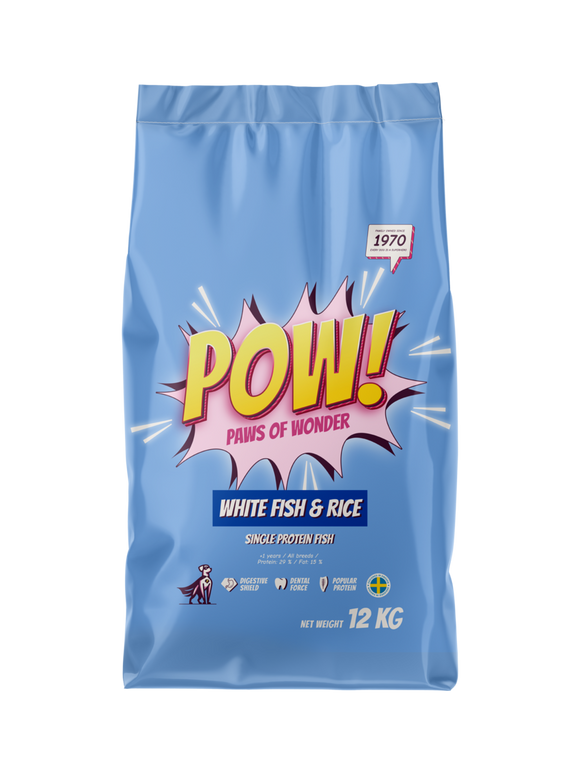 POW! Hund Adult White Fish 12 kg