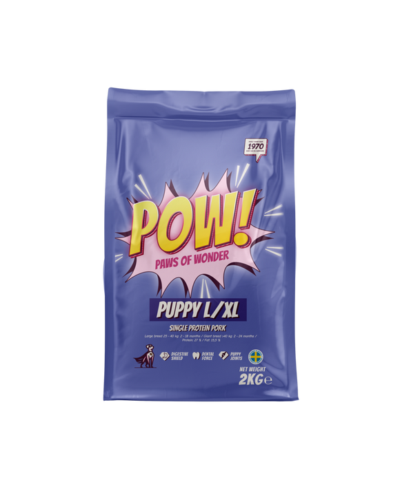 POW! Hund Puppy L/XL Pork 2 kg