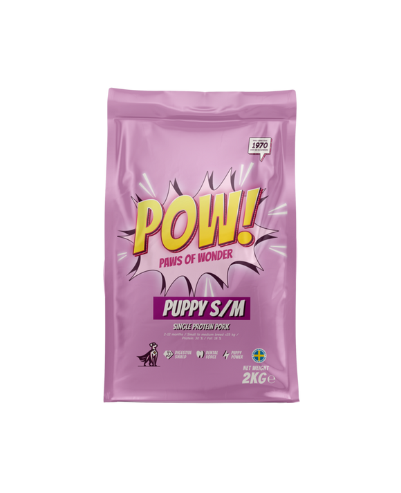 POW! Hund Puppy S/M Pork 12 kg