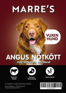 Marre´s Vuxen Hund Angusbiff 2kg