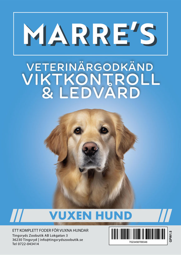 Marre`s Peptide+ Vuxen Hund Viktkontroll och Ledvård 1,5kg