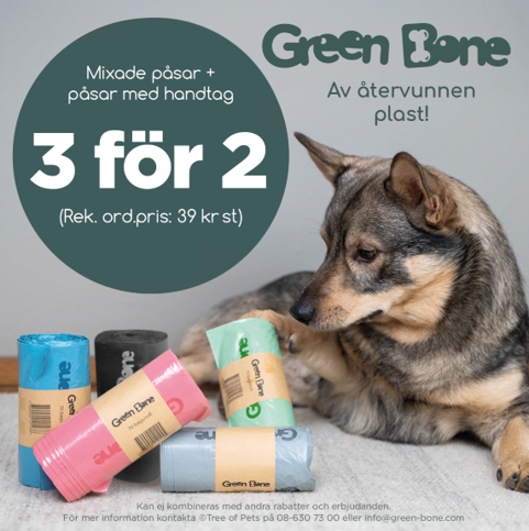 Green Bone Bajspåsar 3 för 2 Mixfärgade