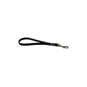 ALAC K. LÄDERHANDTAG SVART MED SILVER HAKE 12MMx30CM