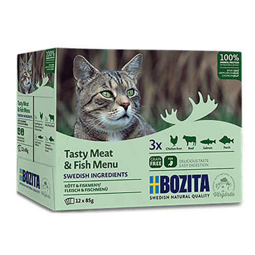 BOZITA FELINE KÖTT&FISK I GELÉ MULTIBOX