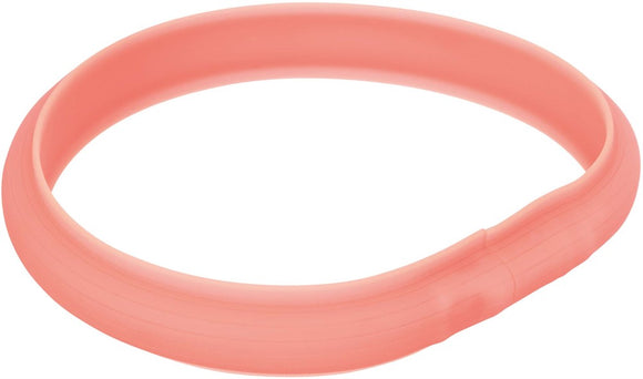 Flash light band USB, silikon, coral