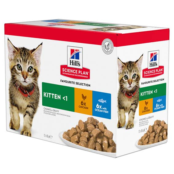 Hills Kitten Multipack Chicken & Ocean Fish, 12x85g