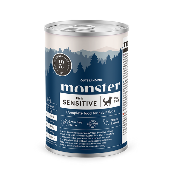 Monster Dog Adult Sensitive Fish Burk 400 g