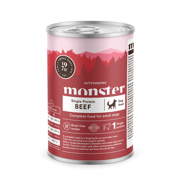 Monster Hund Adult Single Protein Beef Burk 400 g