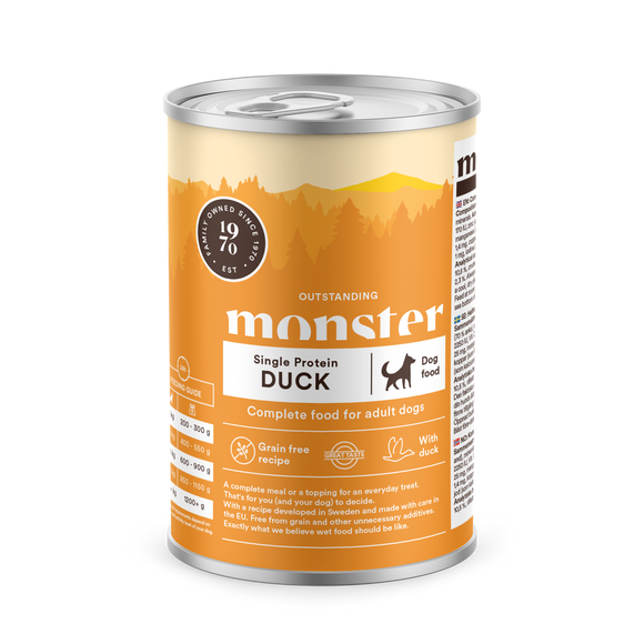 Monster Hund Adult Single Protein Duck Burk 400 g