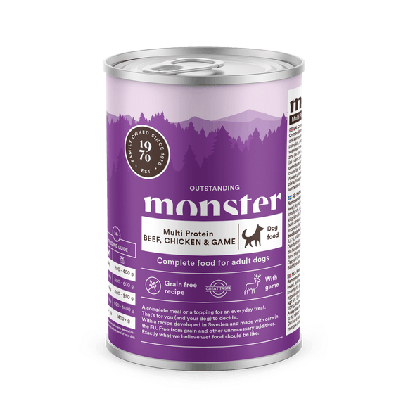 Monster Hund Multi Protein Beef/Chicken/Game Burk 400 g