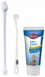 Tandvårds set till katt, 2 borstar + tandkräm