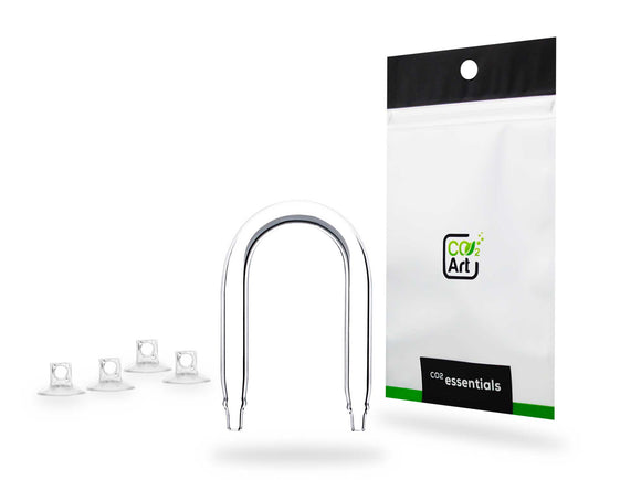 U-Bend Glass Tubing Connector M + 4x Suction Cups