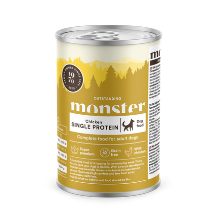 Monster Hund Adult Single Protein Chicken Burk 400 g