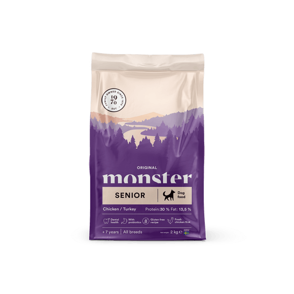 Monster Hund Original Senior Kyckling/Kalkon 12kg